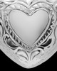 Engraved Heart Cremated Remains Jewelry Etched Double Sterling Silver