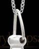 Men's Grand Silver Plated Cylinder Keepsake Pendant