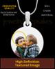 Stainless Steel Large Round Full Color Photo Engraved Pendant