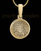 Round Gold Plated Thumbprint Pendant