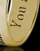 Men's Thin Solid 14k Gold Thumbprint Ring