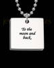 Silver Perfect Thick Square Photo Engraved Pendant