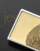 Gold on Silver Stainless Thumbprint Money Clip