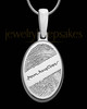 Sterling Silver Signature Oval Thumbprint Pendant