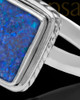 Ladies Calliope Ocean Tide Opal Silver Ash Ring