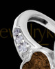 Ladies Isadora with Coffee Silver Ash Ring