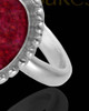 Ladies Carrollton Garnet Pearl Opal Silver Ash Ring