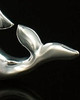 Cremation Charm Solid 14K White Gold Dolphin