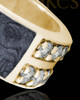 Solid 14K Gold Men's Lennox with Graphite Ash Ring