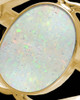 Solid 14K Gold Ladies Yardley Crushed Linen Opal Ash Ring