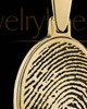 Oval Gold Plated Silver Thumbprint With Signature Pendant