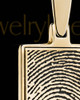 Rectangle Thumbprint Gold Plated With Signature Pendant