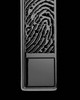 Thumbprint Bar Pendant Black Plated With Signature