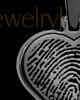 Thumbprint Heart Black Plated With Signature Pendant