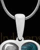 Sterling Silver Photo Split Heart with Borealis Ash Jewelry