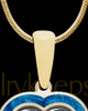 14K Gold Photo Heart with Indigo Ash Jewelry