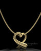 Gold Plated Ribboned Heart Permanently Sealed Remembrance Pendant