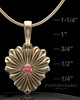 Solid 14K Gold Rodeo Birthstone Heart Permanently Sealed Waterproof Keepsake Jewelry