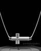 Sterling Silver Horizontal Cross Permanently Sealed Keepsake Jewelry