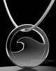 Sterling Silver Ocean Waves Permanently Sealed Waterproof Keepsake Jewelry