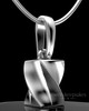 Sterling Silver Twisted Rectangle Permanently Sealed Waterproof Keepsake Jewelry