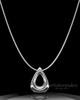 Sterling Silver Permanently Sealed Teardrop Waterproof Keepsake Jewelry