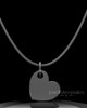 Black Plated Angled Heart Permanently Sealed Keepsake Jewelry