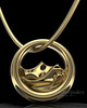 Gold Plated Mountains of Memories Permanently Sealed Jewelry