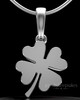 Solid 14k White Gold My Lucky Clover Permanently Sealed Keepsake Jewelry