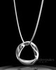 Solid 14k White Gold Gentle Twist Permanently Sealed Keepsake Jewelry