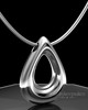 Solid 14k White Gold Permanently Sealed Teardrop Keepsake Jewelry