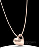 Rose Gold Plated Small Natural Heart Permanently Sealed Cremation Pendant