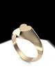 Solid 14K Yellow Gold Signet Permanently Sealed Cremation Ring