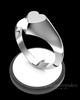 Solid 14K White Gold Signet Permanently Sealed Cremation Ring