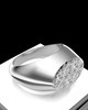 Solid 14k White Gold Men's Signet Permanently Sealed Cremation Ring