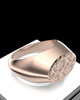 Solid 14k Rose Gold Men's Signet Permanently Sealed Cremation Ring