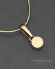 Solid 14k Gold Small Round  Permanently Sealed Waterproof Cremation Pendant