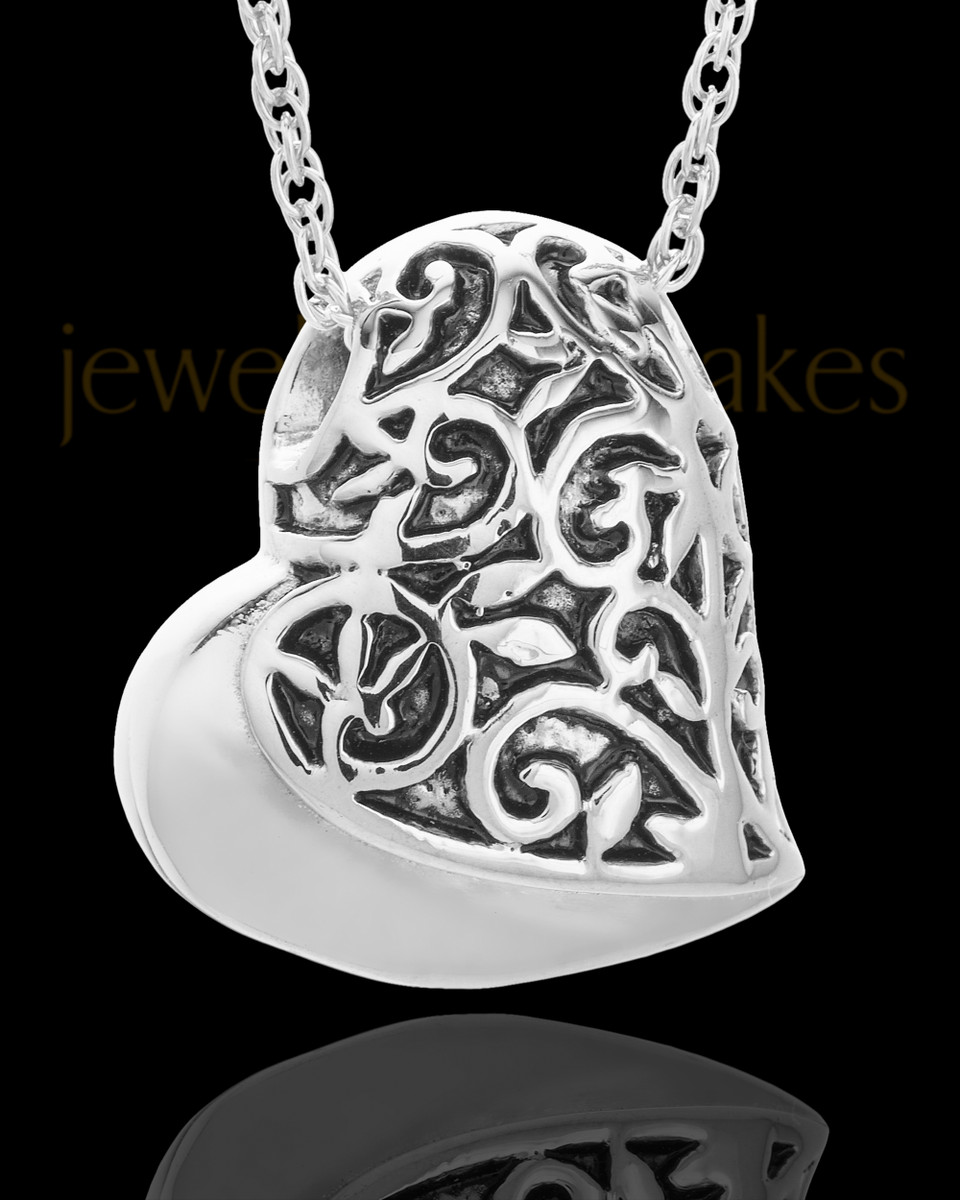 White gold cremation necklace clearance