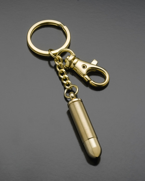 My 357 magnum gold plated keychain cremation urn pendants by
