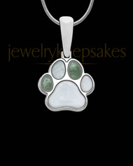 Imprinted Memories Paw Silver Ash Jewelry