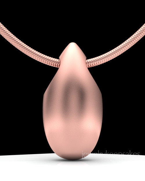 Rose Gold Plated Natural Tear Permanently Sealed Jewelry, Rose Gold