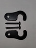 Two screws, and two hard plastic visor clip hooks