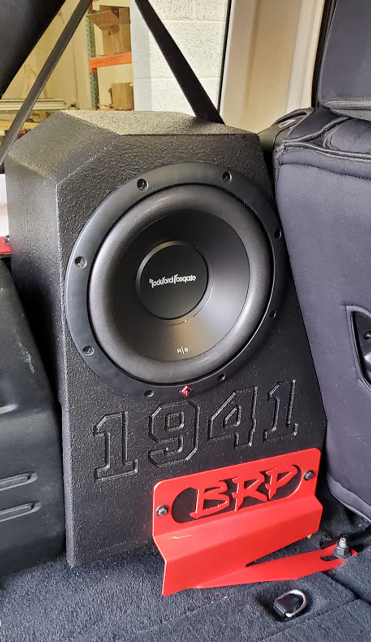 2018 And Newer (Driver And Passenger) Jeep Wrangler JLU 10" Rhino Coated Subwoofer Boxes Sealed