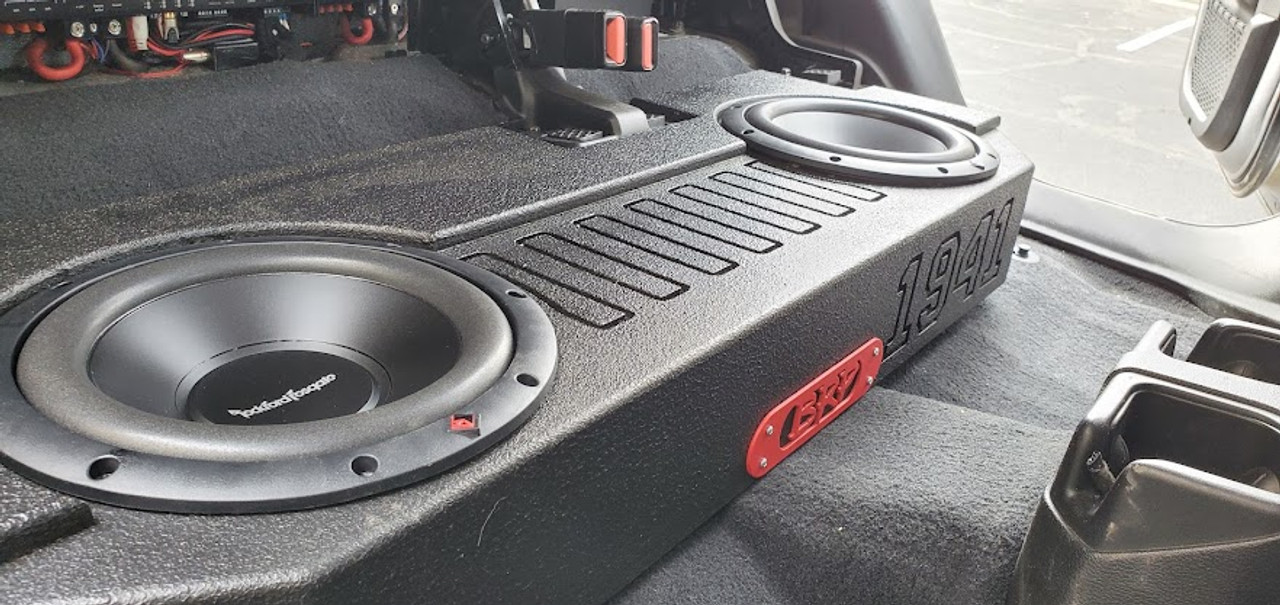 Jeep Gladiator Complete 500-Watt Bass Combo #3 (Subwoofer Box, Subwoofer, Amplifier, Wiring Kit And Output Converter)