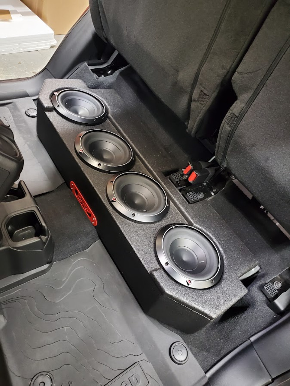 Jeep Gladiator 4-8 Complete Bass Combo (Subwoofer Box, 4 Subwoofers, Amplifier, Wiring Kit And Line Output Converter)