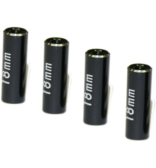 Hot Racing Aluminum Standoff Post Link 6x18mm w/ M3 Threads (Black)(4) RCL61801