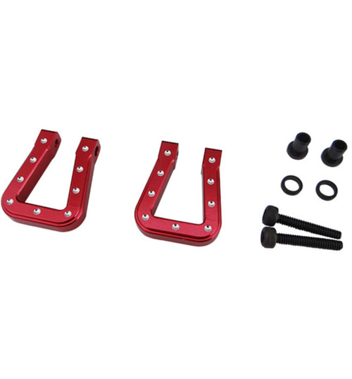 Hot Racing Red Aluminum Monster Flat Shackles TRX-4 SCX10 SCX10 II ACC808MF02