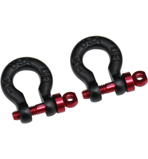 Hot Racing 1/10 Scale Black Tow Shackle D-Rings Gen8 ACC808W01