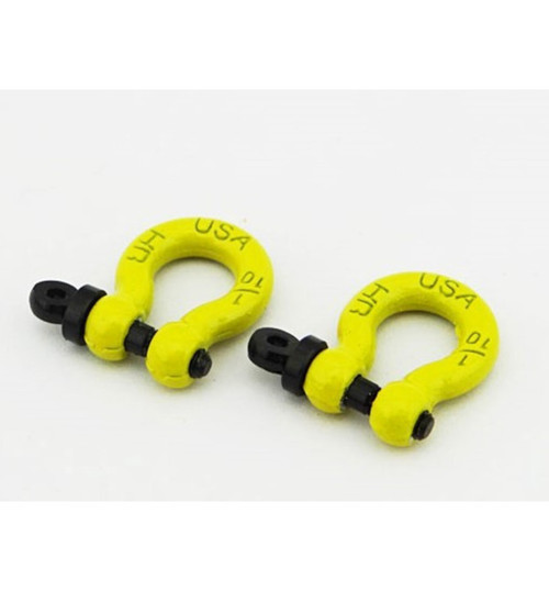 Hot Racing 1/10 Scale Aluminum Yellow Tow Shackle D-Rings (2) ACC808X04