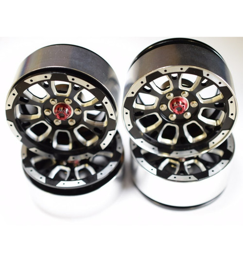 Hot Racing-Aluminum Billet 2.2 Beadlock Wheels W/ 12mm Hex (C-Style)(-BLW22SLC01